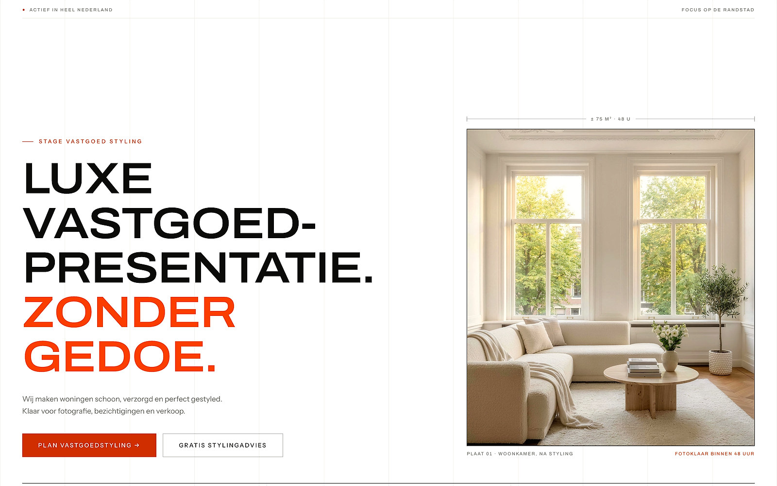 De site als een gestylde woning
